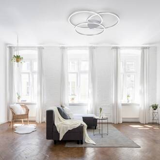 Paul Neuhaus Q-KATE LED plafondlamp zilver, wit