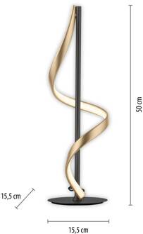 Paul Neuhaus Q-Swing tafellamp, antraciet/messing antraciet, messing