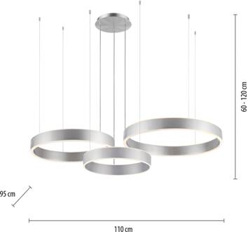 Paul Neuhaus Sculli LED hanglamp, zilver