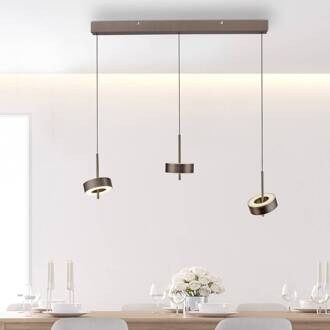 Paul Neuhaus SMART+ hanglamp Q-Rotate donkerbruin 3-lamps donkerbruin metallic