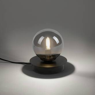 Paul Neuhaus Widow LED tafellamp, 1-lamp zwart, rookgrijs-transparant
