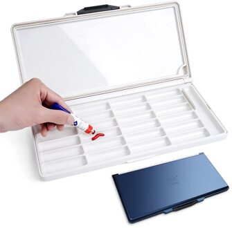 Paul Rubens Aquarel Palet Plastic Doos Premium Hydraterende Met 2 Soorten Onafhankelijke Paletten Geschikt Voor Aquarel Blauw