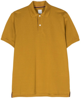 Paul Smith Gele Katoenen Piqué Polo Shirt Paul Smith , Yellow , Heren - 2Xl,Xl,L,M,S
