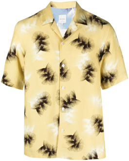 Paul Smith Gele Linnen Overhemd met Abstracte Print Paul Smith , Yellow , Heren - Xl,L,M,S