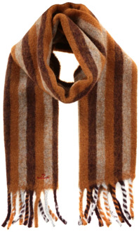 Paul Smith Gestreepte Winter Sjaal voor Heren Paul Smith , Orange , Heren - ONE Size