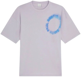 Paul Smith Lichtblauw Crew Neck T-Shirt met Solar Flare Logo Paul Smith , Gray , Heren