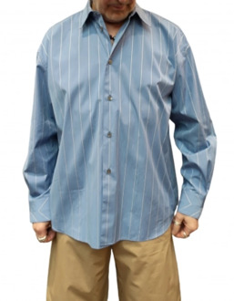 Paul Smith Lichtblauw Gestreept Overhemd Oversized Snit Paul Smith , Blue , Heren - M