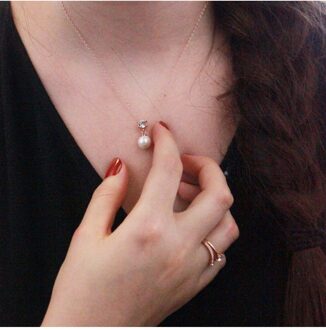 Pauline Hangers - Oostenrijkse Parel Wit en roségoud - One Size