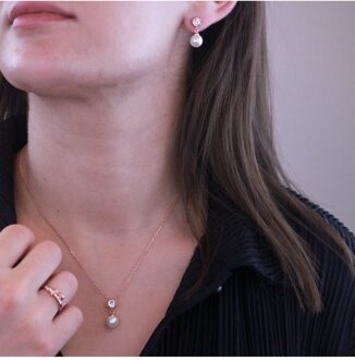 Pauline sets - Oostenrijkse parel van zeer hoge kwaliteit Wit en roségoud