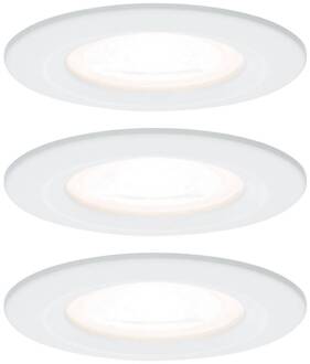 Paulmann 3 spot Nova rond, IP44, dimbaar, wit wit / opaal