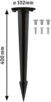 Paulmann aardspies van metaal voor buitenlamp antraciet