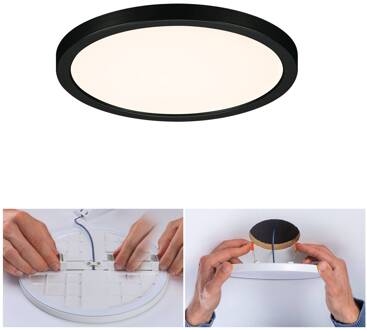 Paulmann Areo LED paneel rond zwart 3000K Ø17,5cm zwart, wit