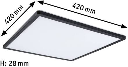 Paulmann Atria Shine paneel 3-step black 840 42x42 zwart