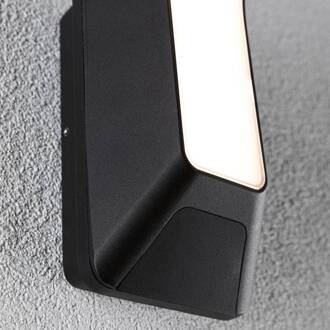 Paulmann buitenwandlamp Merano, sensor, antraciet antraciet, wit