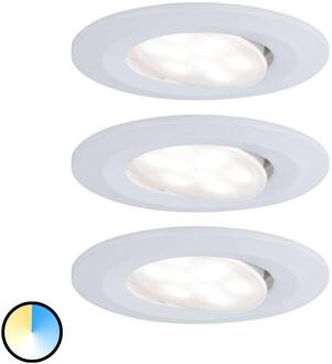 Paulmann Calla zwenkbaar on/off Ø9cm CCT wit per 3 mat wit