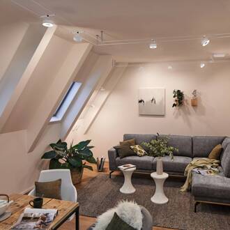 Paulmann Circle LED kabelsysteem 5-lamps mat wit