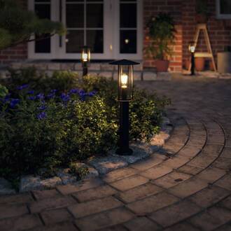 Paulmann Classic sokkellamp van metaal antraciet, helder