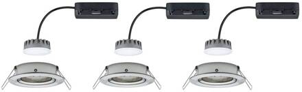 Paulmann Coin Slim LED Inbouwspots - 3 stuks - Dimbaar - IJzer/Zilver