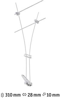 Paulmann Comet enkele spot voor kabelsysteem, wit mat wit