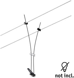 Paulmann Comet enkele spot voor kabelsysteem zwart mat zwart