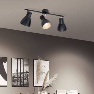 Paulmann Davy plafondlamp, zwart, 3-lamps zwart, chroom