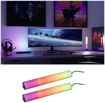 Paulmann EntertainLED lichtbalk, RGB, 30cm, SetE van 2 zwart, wit