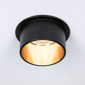 Paulmann Gil LED inbouwlamp zwart/goud 3 per set mat zwart, goud