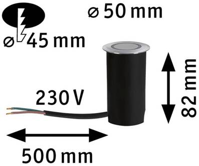 Paulmann Goldlicht LED inbouwlamp 5cm afscherming aluminium, opaal