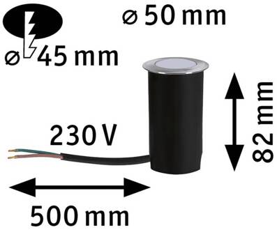 Paulmann Goldlicht LED inbouwlamp Ø5cm aluminium, opaal