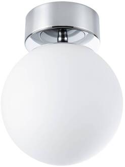 Paulmann Gove LED plafondlamp 1-lamp chroom 9W chroom, wit gesatineerd