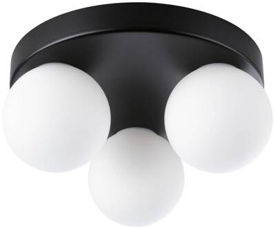 Paulmann Gove plafondlamp IP44 G9 3-lamps zwart zwart mat, wit gesatineerd