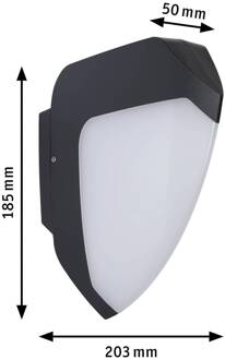 Paulmann Ikosea LED buitenwandlamp, ZigBee 3.0 antraciet
