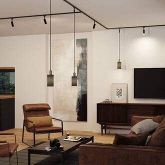 Paulmann kap U-Rail Valerio 2Easy, zwart, Ø 10 cm antraciet