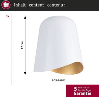 Paulmann lampenkap U-rail Alvaro wit/goud DecoSystems wit mat, goud mat