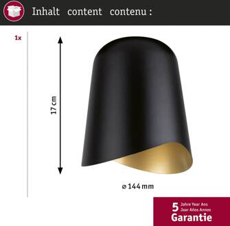 Paulmann lampenkap U-rail Alvaro zwart/goud DecoSystems zwart mat, goud mat