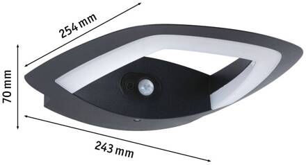 Paulmann LED buiten wandlamp Akena, 2.200 K, antraciet