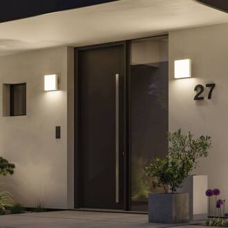 Paulmann LED buiten wandlamp Azalena, sensor, wit