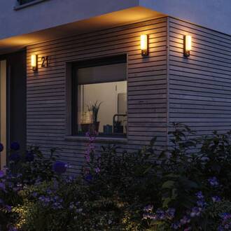 Paulmann LED buiten wandlamp Bonnie, aluminium, 2200/3000K, sensor antraciet, wit