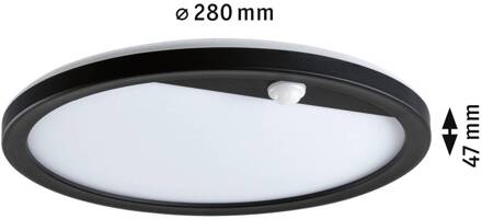 Paulmann LED buiten wandlamp Lamina, zwart, sensor, IP44
