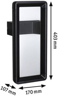 Paulmann LED buiten wandlamp Reana, antraciet IP44