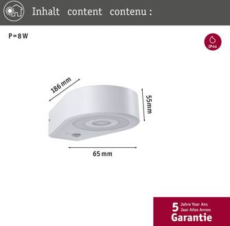 Paulmann LED buiten wandlamp Silma wit 1-lamp IP44