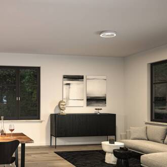 Paulmann LED plafondlamp Volea, wit/zilver Ø 32 cm IP44 dimbaar wit, zilver