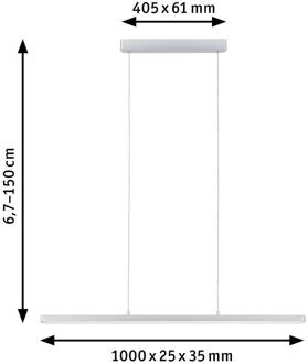 Paulmann Lento LED hanglamp ZigBee CCT dim chroom mat chroom