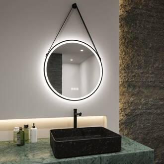 Paulmann Mirra hangspiegel Ø59cm CCT dimbaar zwart