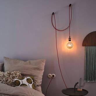Paulmann Neordic Eldar hanglamp met stekker rood rood, gebruineerd