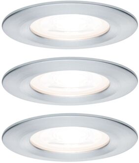 Paulmann Nova Badkamerlamp (inbouw) Set van 3 stuks LED GU10 19.5 W IP44 Aluminium