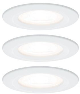 Paulmann Nova Badkamerlamp (inbouw) Set van 3 stuks LED GU10 19.5 W IP44 Wit (mat)