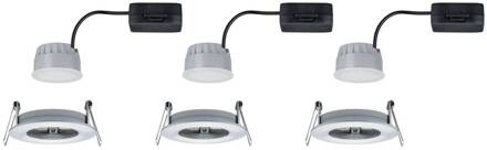 Paulmann Nova Inbouwlamp voor badkamer Set van 3 stuks LED LED 19.5 W IP44 Aluminium