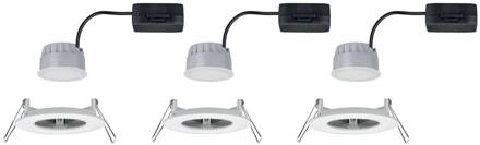 Paulmann Nova Inbouwlamp voor badkamer Set van 3 stuks LED LED 19.5 W IP44 Wit (mat)