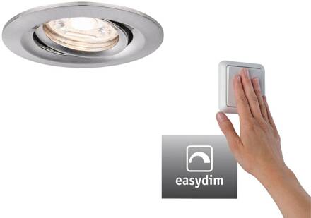 Paulmann Nova Mini plus inbouwspot easydim ijzer geborsteld ijzer